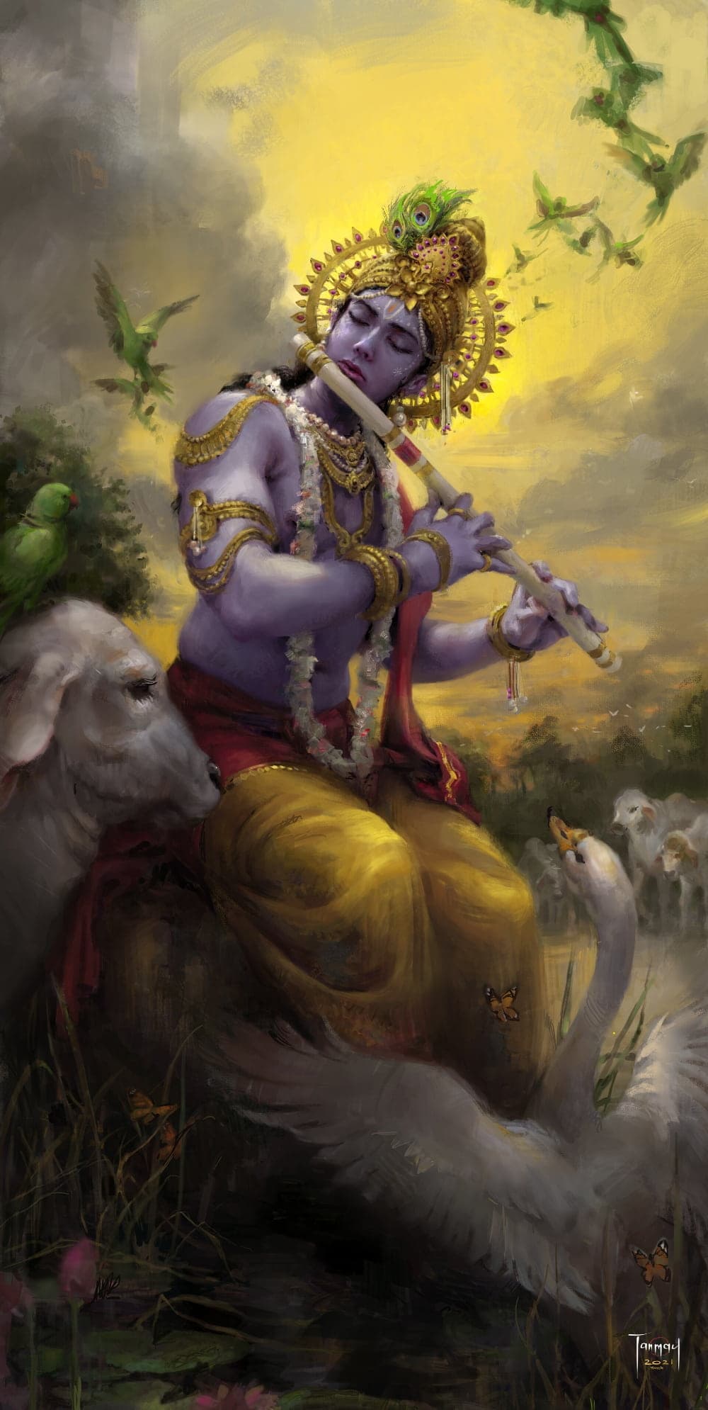 Krishna's divine form and spiritual presence