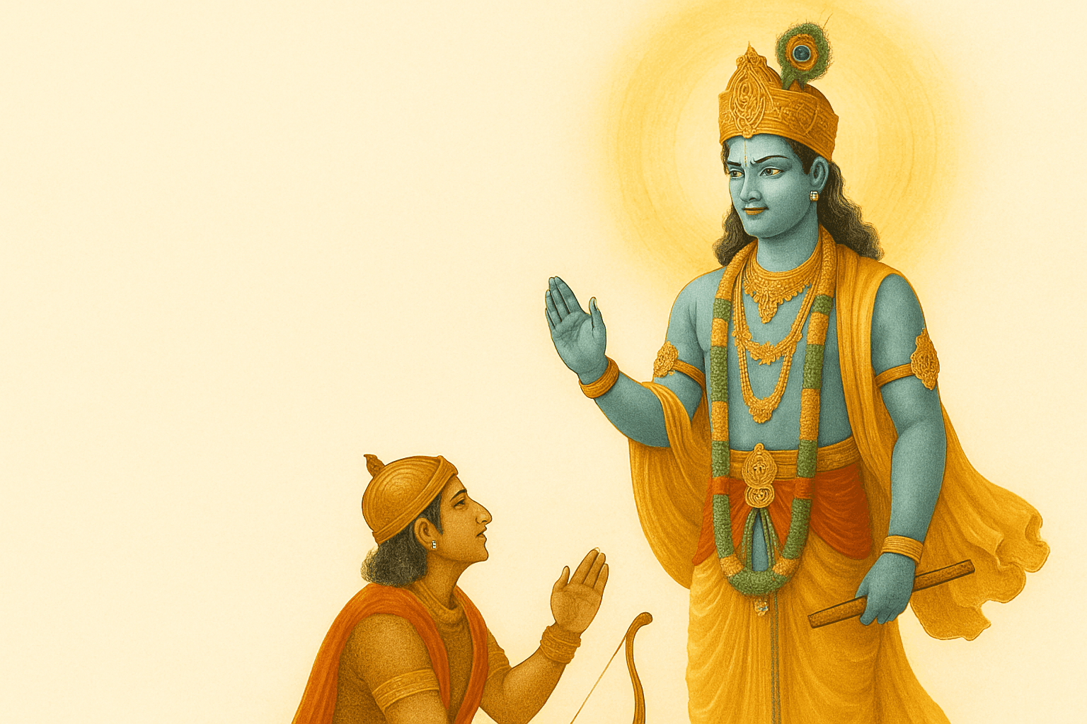 Divine Krishna with Flute